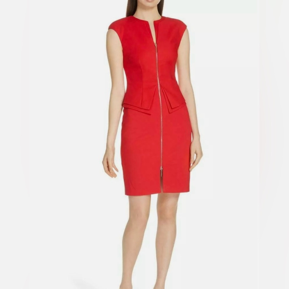 Ted Baker body con zip up dress